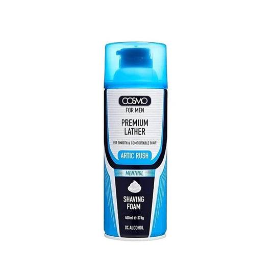 Shaving Foam Artic Rush Menthol 400ml White Dome & Bottom